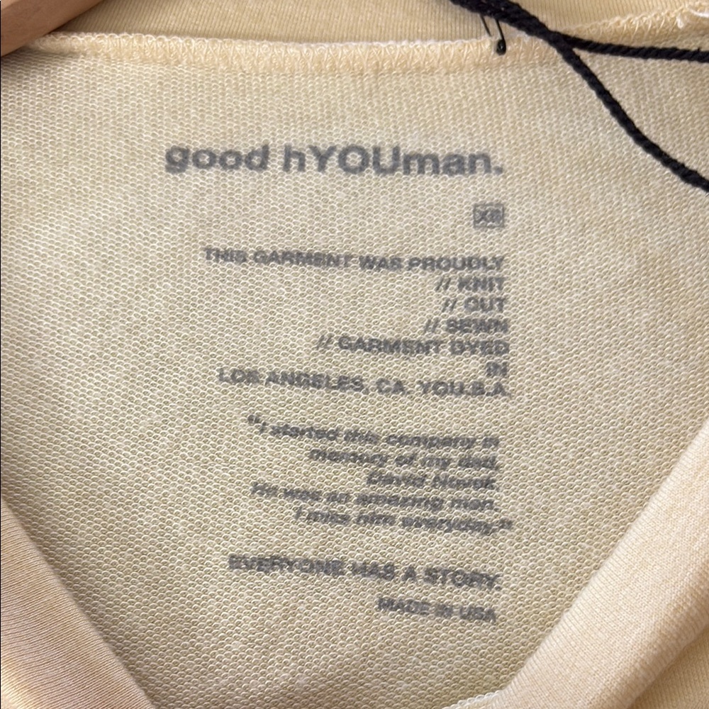 Good hYOUman Light Lemon Yellow Pullover NWT - Picture 6 of 10